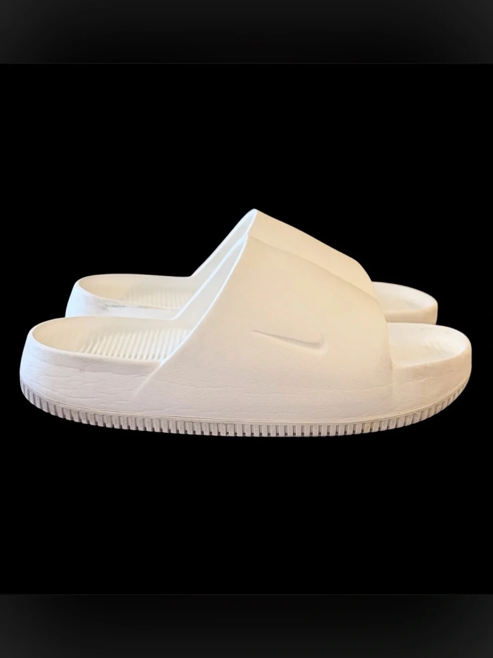 Nike Calm Slides Sail White Women’s Size 7 Comfort Slip On Sandals Casual Mens 6
